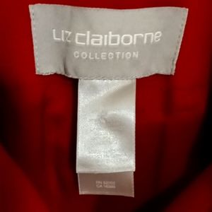 FINAL PRICE Liz claiborne wine colored jacket w zippered front flat pockets Sz12